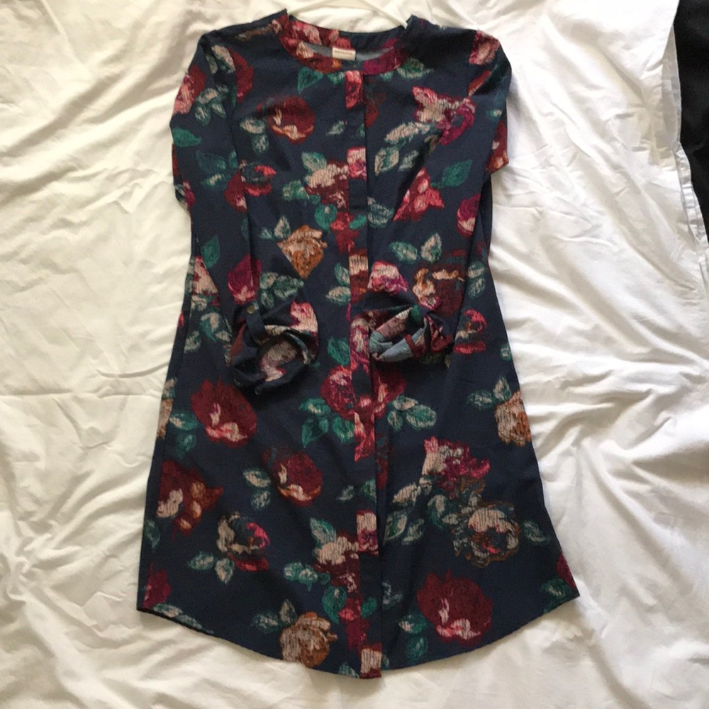 Long sleeve button up dress